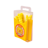 french fries eraser yellow