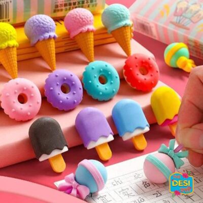 icecream donuts erasers for school