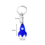 Size Guide for Navy Blue Rocket Keychain