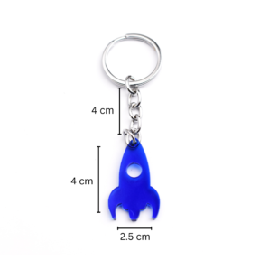 Size Guide for Navy Blue Rocket Keychain
