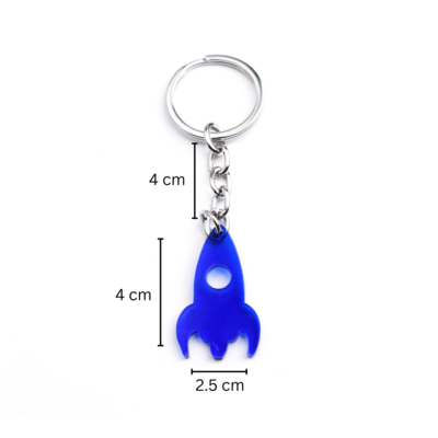 Size Guide for Navy Blue Rocket Keychain