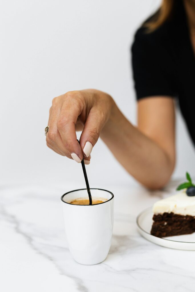 Stirring the drink using a Beverage Stirrer