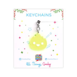 Fire Neon Keychain with packaging