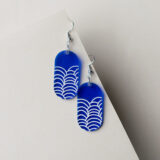 Full View Wave Blue Statementn Earring