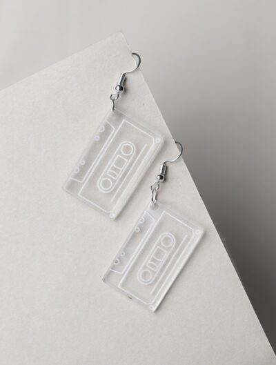 Cassette tape earring