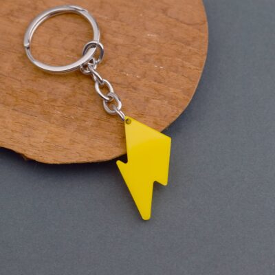 Funky Thunder Yellow Keychain